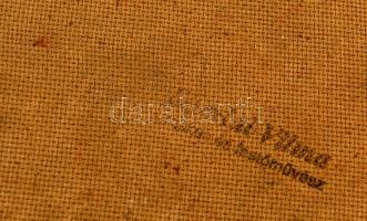 Somlai Vilma (1938-2007): Erdei ház, olaj, farost, hátulján pecséttel jelzett, 34,5×35,5 cm