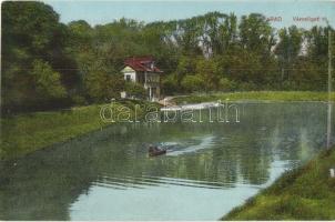 Arad, Városligeti tó, csónakázók, Kerpel Izsó kiadása / lake, rowing boat (EK)