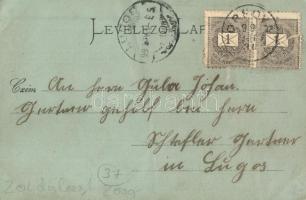 1899 Orsova, Partie aus der Széchenyistrasse / Kazán-szoros, Széchenyi út este / street view at nigh...