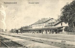 Székelykocsárd, Lunca Muresului; Vasútállomás. Adler fényirda / railway station (felületi sérülés / surface damage)