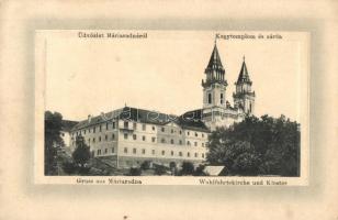Máriaradna, Radna; Kegytemplom és zárda. W. L. Bp. 3023. Csauscher József kiadása / church and nunnery (Rb)