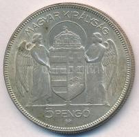 1930. 5P Ag "Horthy jobbra" T:2
Adamo P8