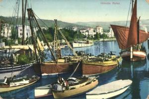 Abbazia, Hafen / port with ships (EK)