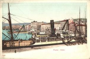 Fiume, Hafen / port with steamship