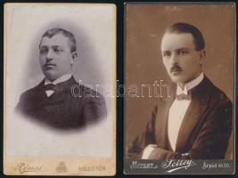 cca 1860 - 1890 Vegyes keményhátú fotótétel, 12 db, Mezótúr Rónai, Bp. Pobuda Károly, Újpest Selley ...