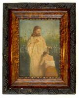 Kümmerle Pál (1873-?): Krisztus békéje. Olaj, karton, jelzett, keretben, 25×19 cm