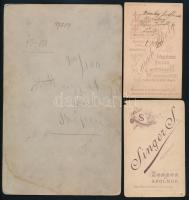 cca 1860-1890 Vegyes keményhátú fotótétel, 11 db, gyermekfotók, Bp. Singberger Béla (2 db), Miskolc ...