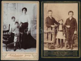 cca 1860-1890 Vegyes keményhátú fotótétel, 11 db, gyermekfotók, Bp. Singberger Béla (2 db), Miskolc ...