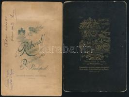 cca 1860-1890 Vegyes keményhátú fotótétel, 11 db, gyermekfotók, Bp. Singberger Béla (2 db), Miskolc ...