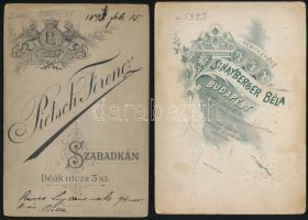 cca 1860-1890 Vegyes keményhátú fotótétel, 10 db, Bp. Singberger Béla, Bp. Schöfft K., Ujpest Sellei...