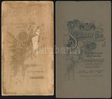 cca 1860-1890 Vegyes keményhátú fotótétel, 10 db, Bp. Singberger Béla, Bp. Schöfft K., Ujpest Sellei...