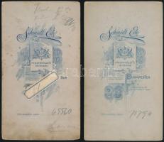 cca 1860-1890 Vegyes keményhátú fotótétel, 10 db, Bp. Singberger Béla, Bp. Schöfft K., Ujpest Sellei...