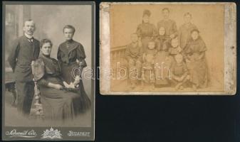 cca 1860-1890 Vegyes keményhátú fotótétel, 10 db, Bp. Singberger Béla, Bp. Schöfft K., Ujpest Sellei...