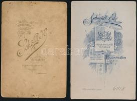 cca 1860-1890 Vegyes keményhátú fotótétel, 10 db, Bp. Singberger Béla, Bp. Schöfft K., Ujpest Sellei...