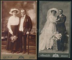 cca 1860-1890 Vegyes keményhátú fotótétel, 10 db, Bp. Singberger Béla, Bp. Schöfft K., Ujpest Sellei...