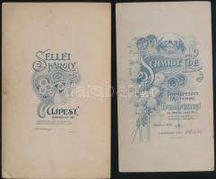 cca 1860-1890 Vegyes keményhátú fotótétel, 10 db, Bp. Singberger Béla, Bp. Schöfft K., Ujpest Sellei...