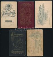 cca 1860-1890 Vegyes keményhátú fotótétel, 10 db, férfi portrék, Bp. Schmidt Ede (2 db), Arad Ravasz...