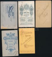 cca 1860-1890 Vegyes keményhátú fotótétel, 10 db, női portrék, Arad Ravasz Imre, Bp. Schmidt Ede, Es...