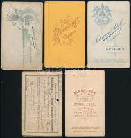 cca 1860-1890 Vegyes keményhátú fotótétel, 10 db, női portrék, Arad Ravasz Imre, Bp. Schmidt Ede, Es...