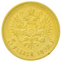 Orosz Birodalom 1898. 5R Au "II. Miklós" (4,28g/0.900) T:2 ph.
/ Russian Empire 1898. 5 R...