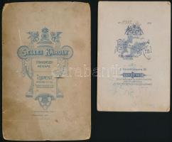 cca 1860-1890 Vegyes keményhátú fotótétel, 10 db, gyermek portrék, Ujpest Sellei Károly (3 db), Bp. ...