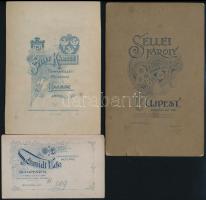 cca 1860-1890 Vegyes keményhátú fotótétel, 10 db, gyermek portrék, Ujpest Sellei Károly (3 db), Bp. ...