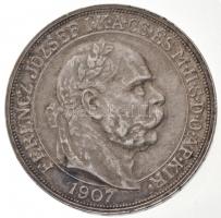 1907KB 5K Ag "Ferenc József koronázásnak 40. évfordulója" T:2 kis ph. Adamo K7.1