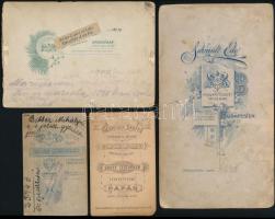 cca 1860-1890 Vegyes keményhátú fotótétel, 10 db, gyermek portrék, Bp. Schmidt Ede (4 db), Bp. Ráday...