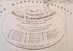 1801 A Délporosz Poseni kerület posta és politikai térképe. Das zu Südpreussen gehörige Posener Kamm...