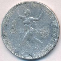 Ausztria 1908. 5K Ag "Ferenc József - Jubileum" T:2-,3 Austria 1908. 5 Corona Ag "Fra...