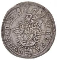 1677K-B 15kr Ag "I. Lipót" (6,08g) T:2,2- k.,ph. / 
Hungary 1677K-B 15 Kreuzer Ag "L...