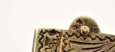 Ezüst(Ag) tokos fésű, jelzett, 21x1,5 cm, bruttó: 32,2 g