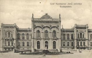 Budapest I. Krisztinaváros, Gróf Karátsonyi Jenő palotája a Krisztina körúton. Kanitz O. és fia