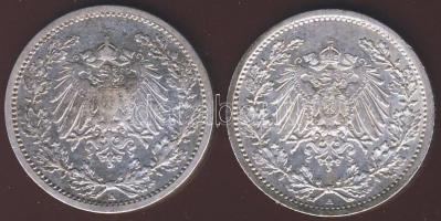 Német Birodalom/Császárság 1907A 1/2M Ag (2x) T:2+,3+