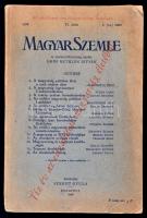 1928 Magyar Szemle. 1928. október IV. kötet. 2.(14.) szám. Szerk.: Szekfű Gyula. Bp., Magyar Szemle Társaság, XVI+97-220 p. Tíz év az elszakított magyarság életéből. Papírkötés.