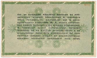 1946. 50.000AP sorozat- és sorszám nélkül, hátoldali szövegben több ékezethiány T:I- kis fo