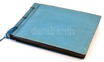 1955-1958 Utazásokat megörökítő fotóalbum, 187 db tátrai fotóval, egyéb cseh és NDK-beli fotókkal, b...