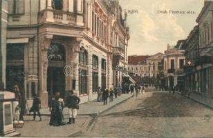 Lugos, Lugoj; Deák Ferenc utca, Corso kávéház. Szidon József kiadása / street view with cafe