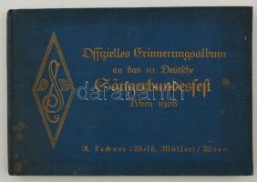 Offizielles Erinnerungsalbum an das 10. Deutsche Sängerbundesfest. Wien, 1928, R. Lechner. Kissé foltos vászonkötésben, egyébként jó állapotban. /  In a bit stained cloth binding, otherwise in good condition.