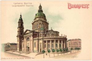 Budapest V. Lipótvárosi Bazilika, Erdélyi cs. és kir. udv. fényképész felvételei után, litho