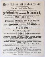 Ausztria / Bécs ~1840. Sorsjáték hirdetmény T:III Austria / Vienna ~1840. Lottery advertisement C:F
