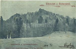 1899 Szitnya, Sitno; Látkép a Tatárrétről. Joerges / panorama view (EK)