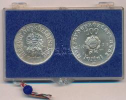 1973. 50Ft Ag + 100Ft Ag "Petőfi" pár eredeti, plombált MNB plasztiktokban T:BU kis patina...