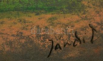 Jándi jelzéssel: Legelő felé. Pasztell, papír, 40×28 cm