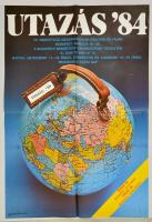 1984 Utazás 84 VII. Nemzetközi Idegenforgalmi Kiállítás és Vásár, nagyméretű plakát, ofszet, 97x68 cm