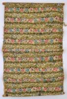 Számi faliszőnyeg Wayang-játékkal. Festett vászon / Siami wall carpet with wayang-game. Painted canv...