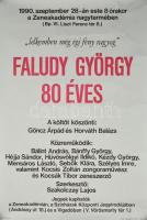 1990 Faludy György 80 éves, ünnepség a Zeneakadémián, plakát, 83x58 cm