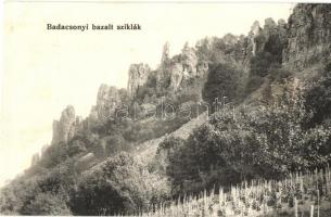 Badacsony, Bazalt sziklák, szőlő ültetvény. Balatoni Szövetség (fl)