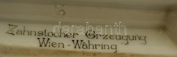 Patent Wien-Währing fogpiszkálótartó, matricás, kopásnyomokkal, 9,5x4x3 cm