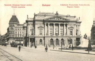 Budapest VIII. Népszínház (ideiglenes Nemzeti színház), villamos (EK)